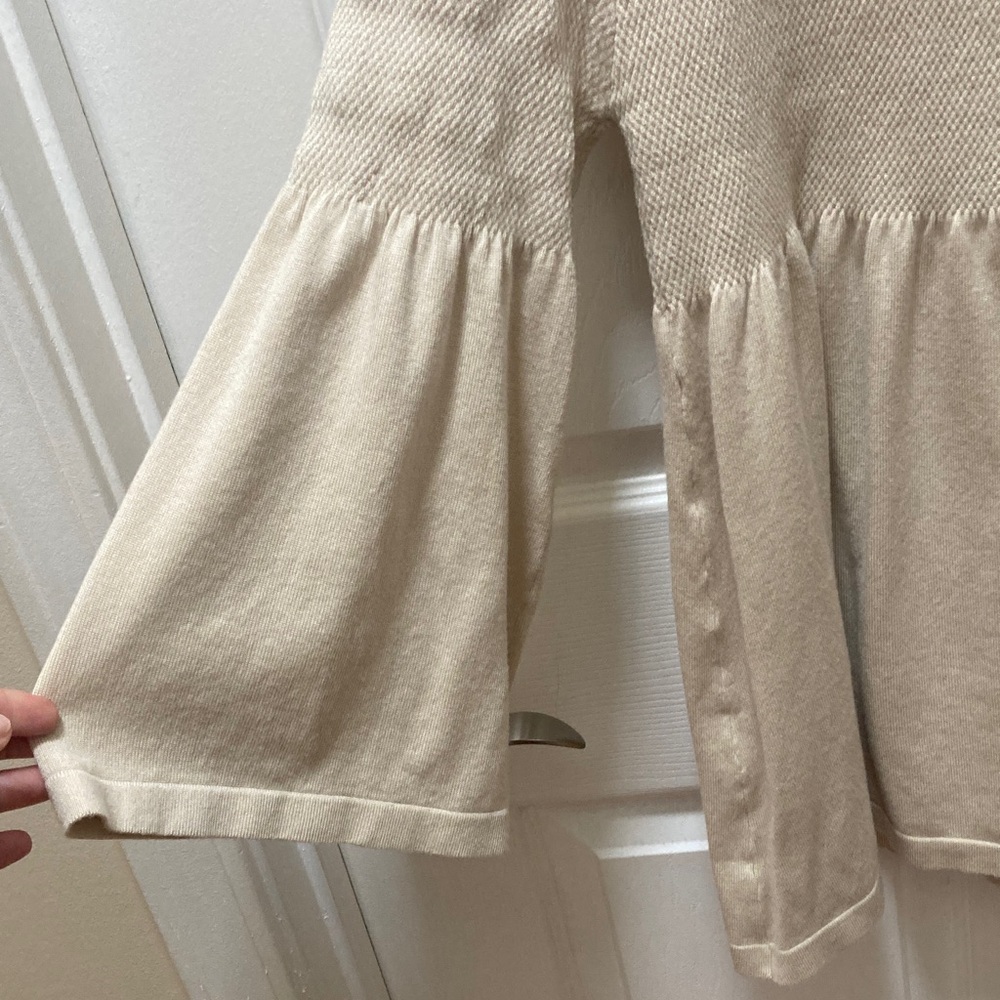 Earthbound Boho Scoop Neck Babydoll Sweater. Size Medium. - Picture 3 of 7